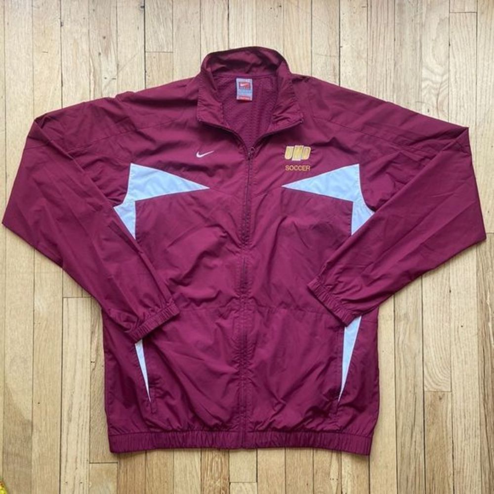 Y2K Nike‎ Team UMD Full Zip Windbreaker Soccer Size LT Athletic Athleisure Vtg
